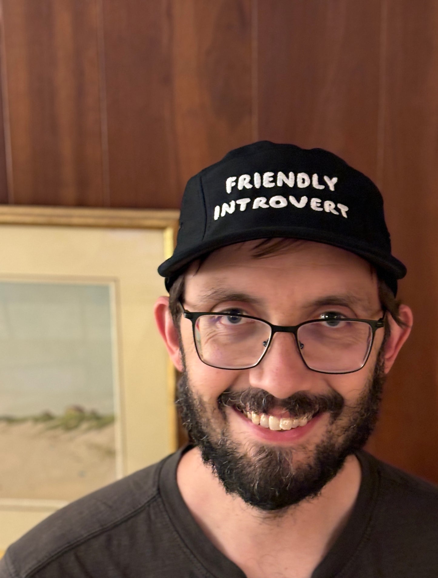 Friendly Introvert embroidered hat, adjustable