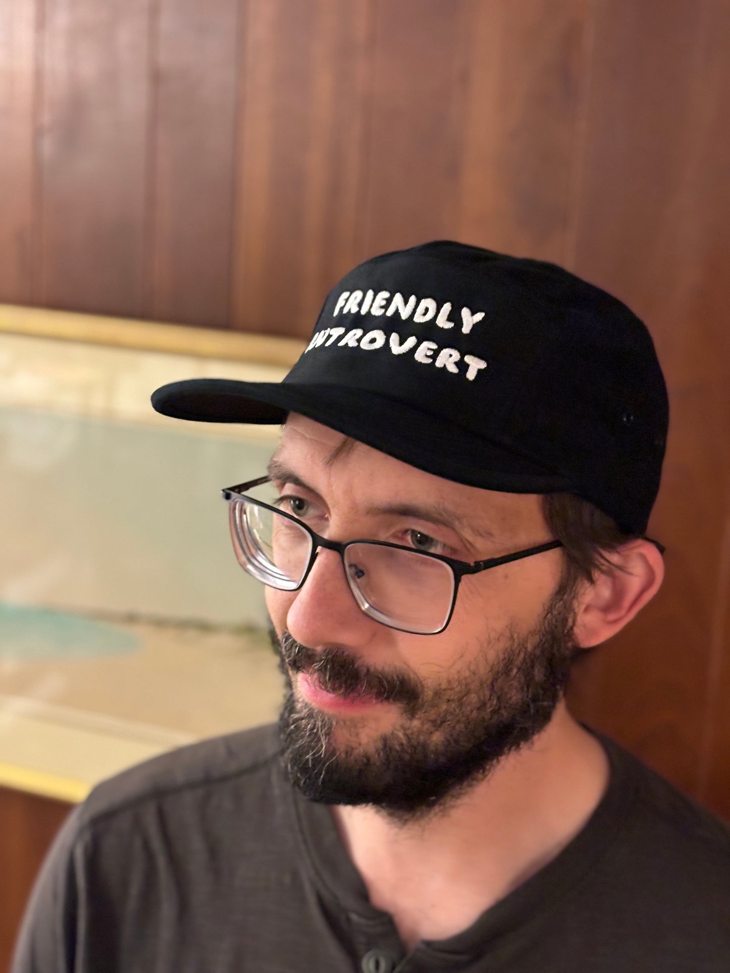 Friendly Introvert embroidered hat, adjustable