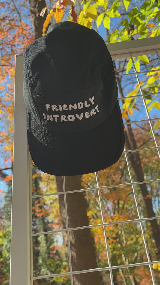 Friendly Introvert embroidered hat, adjustable